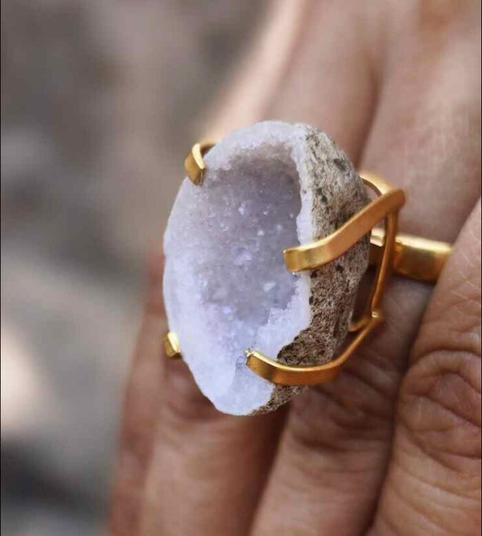 Amethyst Geode Ring