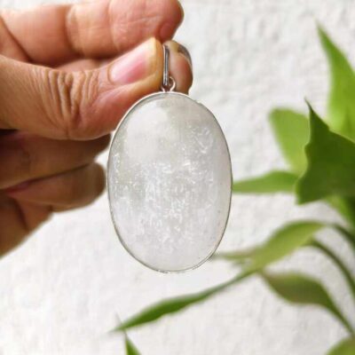 Selenite Oval Pendant